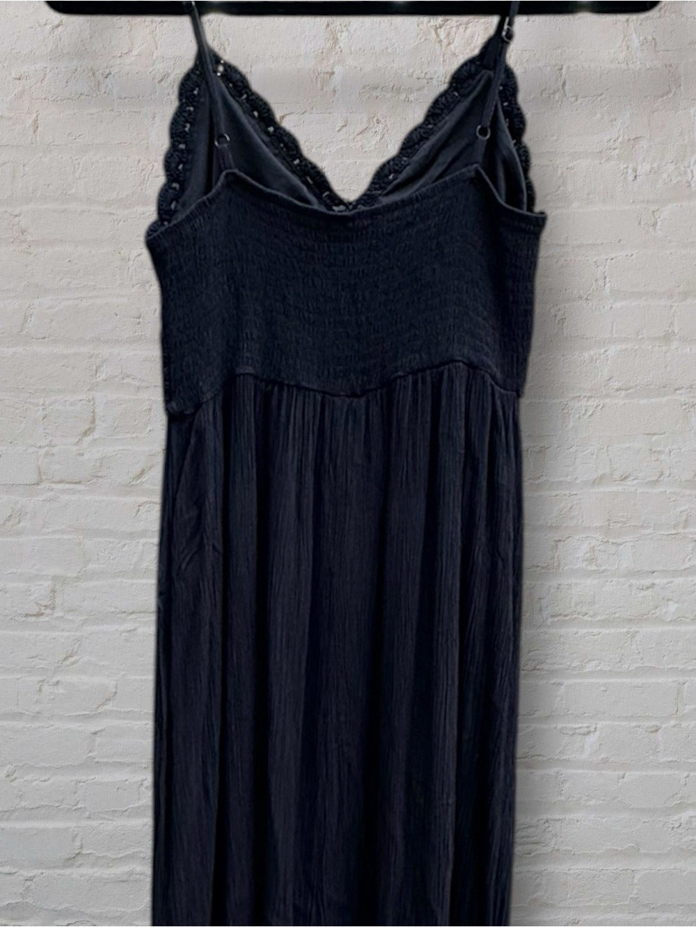 NWOT Streetwear Society Crochet Lace High Low Rayon Maxi Dress Black Size M - Picture 5 of 11